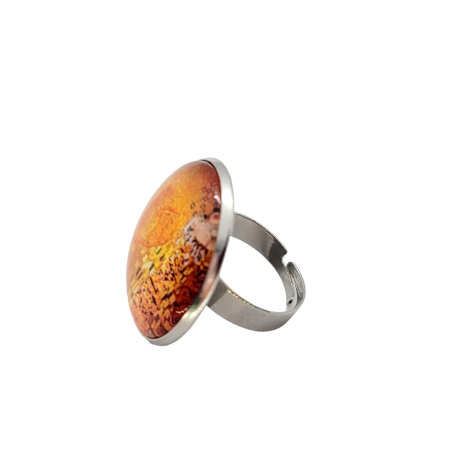 Ring steel silver Klimt1